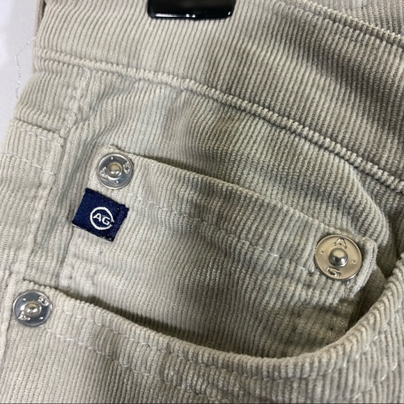 AG Adriano Goldschmied  Women 25 Corduroy Pants The Stevie Slim Straight Gray - Picture 11 of 11